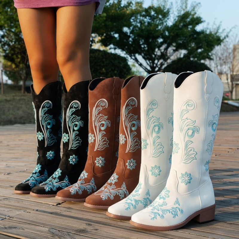 Retro Women Boot Fashion Women - Embroidery On Leather のレビューと価格