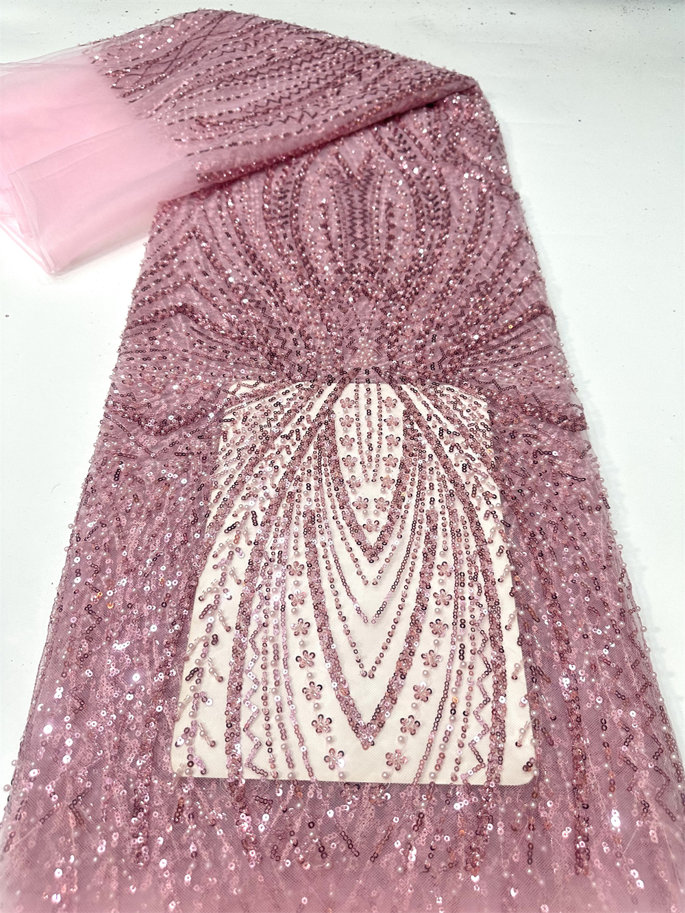 African Sequins Beaded Lace Fa - Embroidery Gradient のレビューと価格
