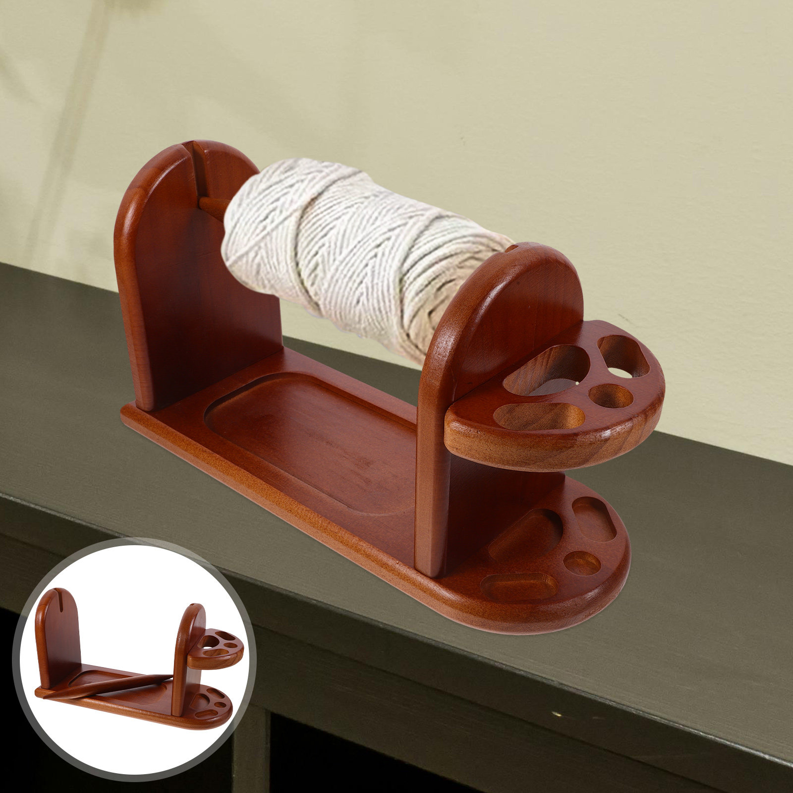 Sturdy Wooden Yarn Holder for - Embroidery Thread Yarn のレビューと価格