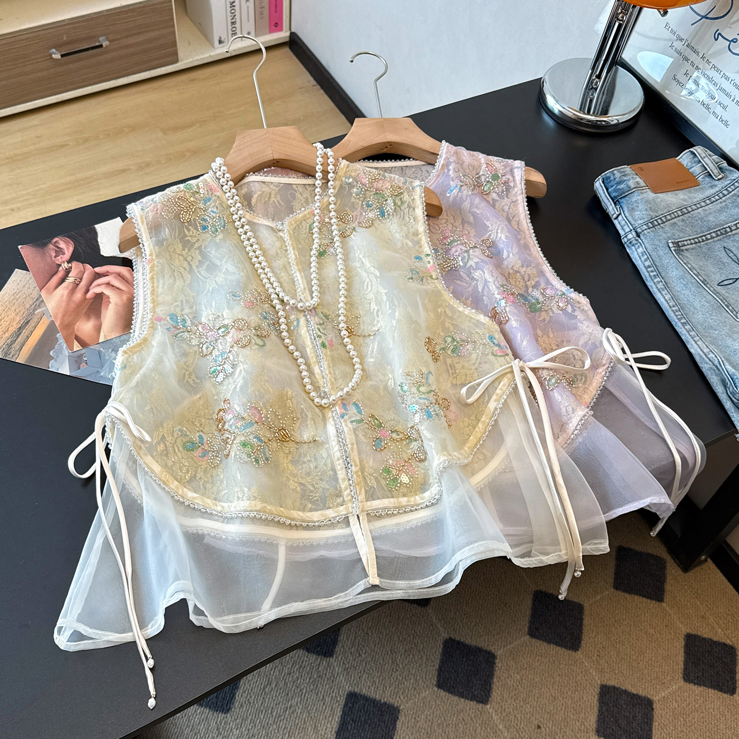 New Chinese Style Heavy Embroi - Embroidery Vest のレビューと価格