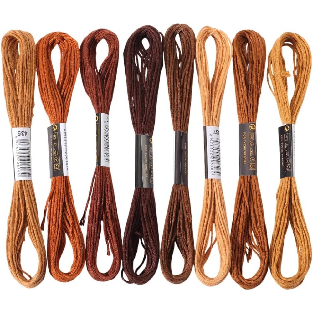 8 Skeins 6 Strands Brown Embro - Embroidery Gradient のレビューと価格