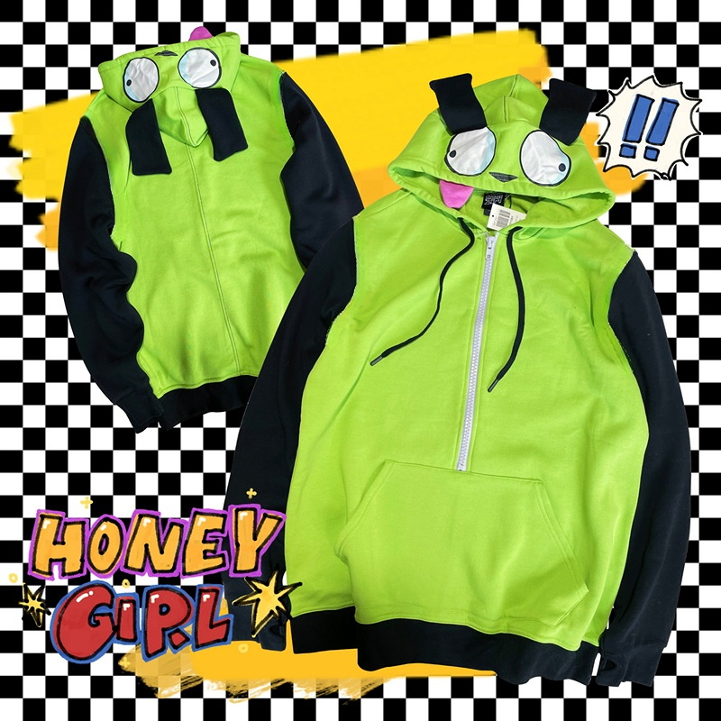 Anime Invader Cosplay Costume - Embroidery Zip Up Hoodie のレビューと価格