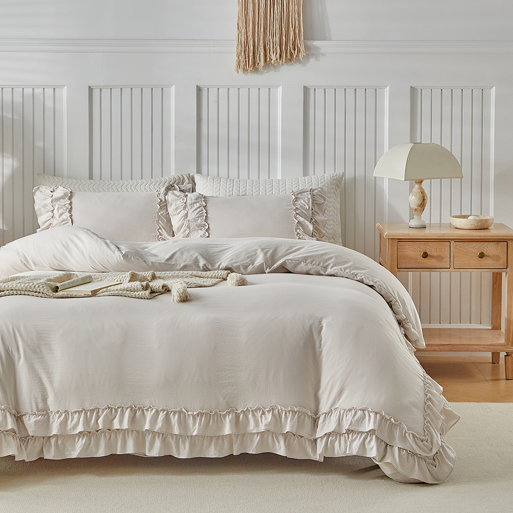 Duvet Cover Bedding Set Twin F - Embroidery Quilt Cover のレビューと価格