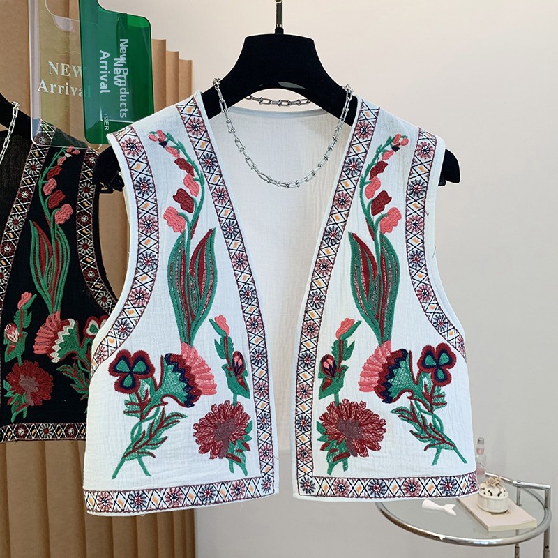Spring Summer New Bohemian Eth - Embroidery Vest のレビューと価格