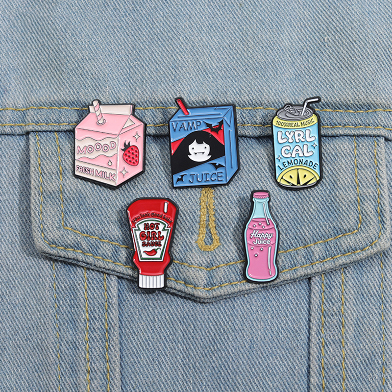 Delicious Food Enamel Pins Cus - Embroidery Gothic のレビューと価格