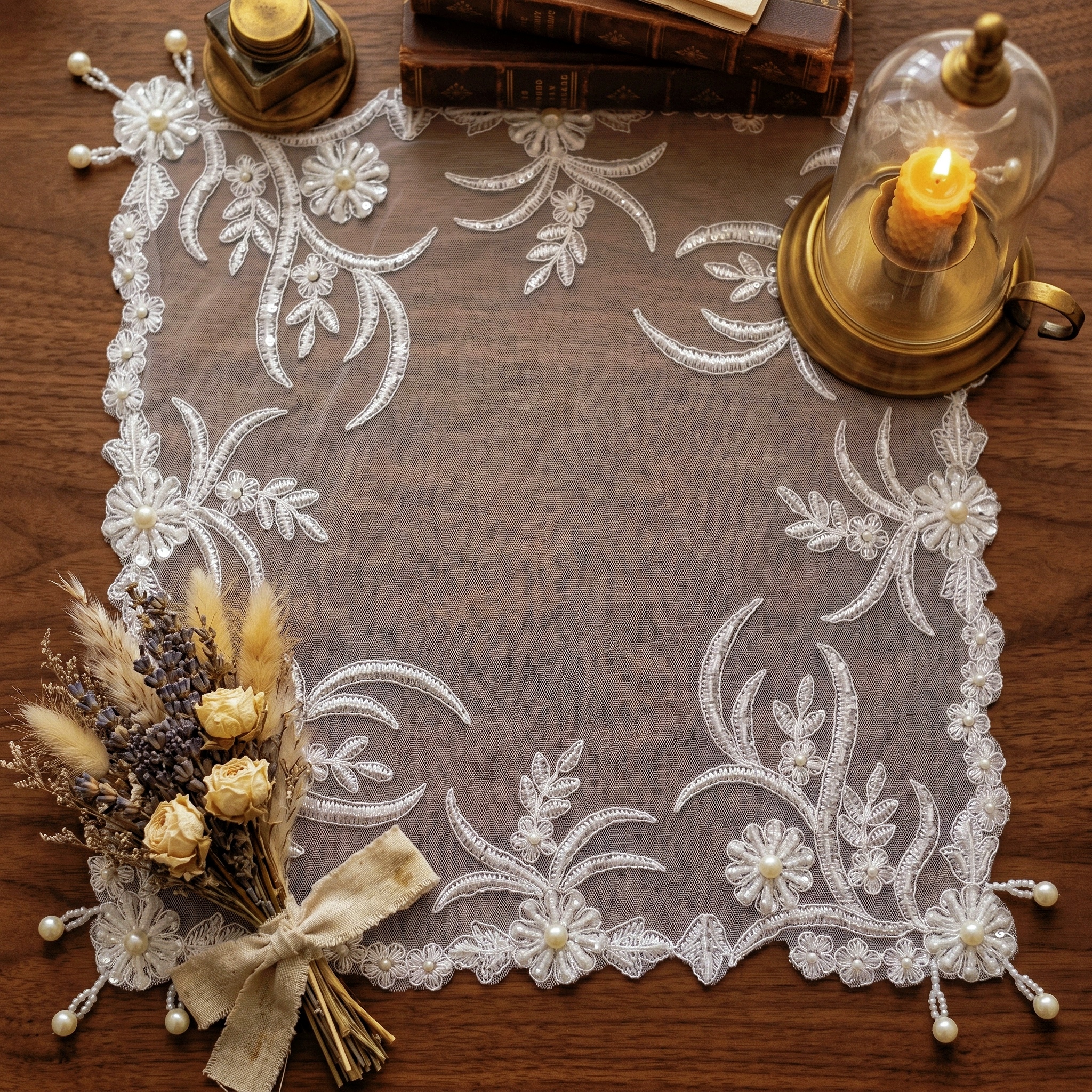 Set Of 4pcs Elegant Embroidery - Embroidery Cloth のレビューと価格