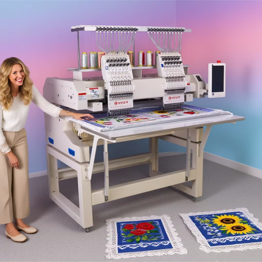 MJS1202 Mysew 2 Head Industri - Embroidery Hat Machine のレビューと価格