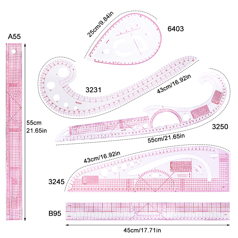 French Curve Cutting Sewing Ru - Embroidery Xpress のレビューと価格