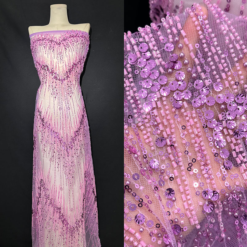 Beaded Sequins Embroidery Fabr - Embroidery Gradient のレビューと価格
