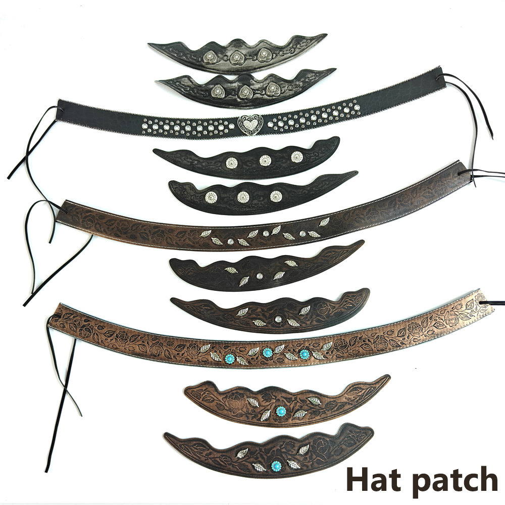 Western Leather Hat Band Vinta - Embroidery On Leather のレビューと価格