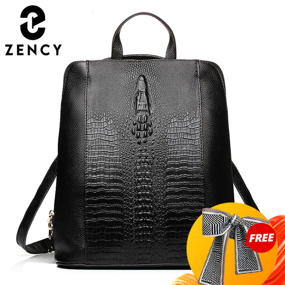 Zency Women's Crocodile Leathe - Embroidery On Leather のレビューと価格