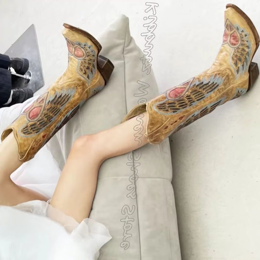 Embroidered Cowboy Western Boo - Embroidery On Leather のレビューと価格