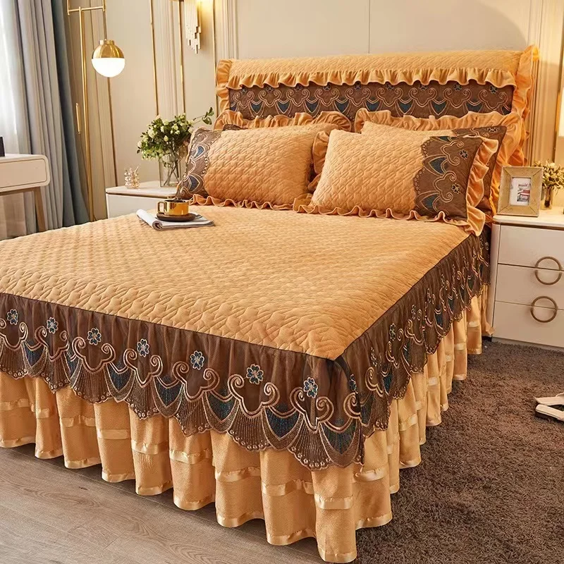 Luxury Thick Velvet Quilted Be - Embroidery Quilt Cover のレビューと価格