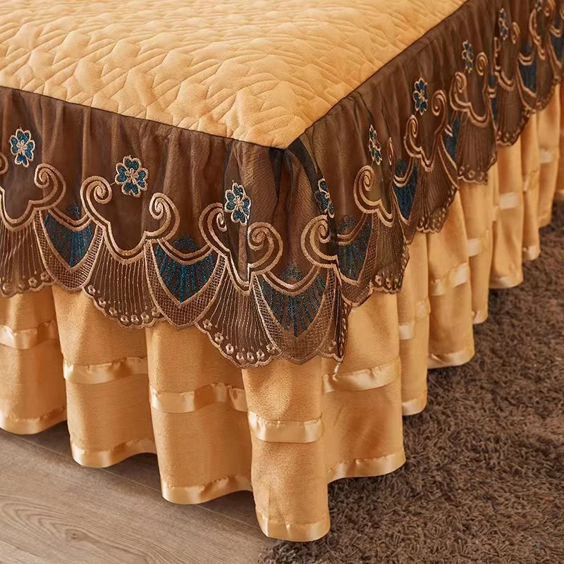 Luxury Thick Velvet Quilted Be - Embroidery Quilt Cover のレビューと価格