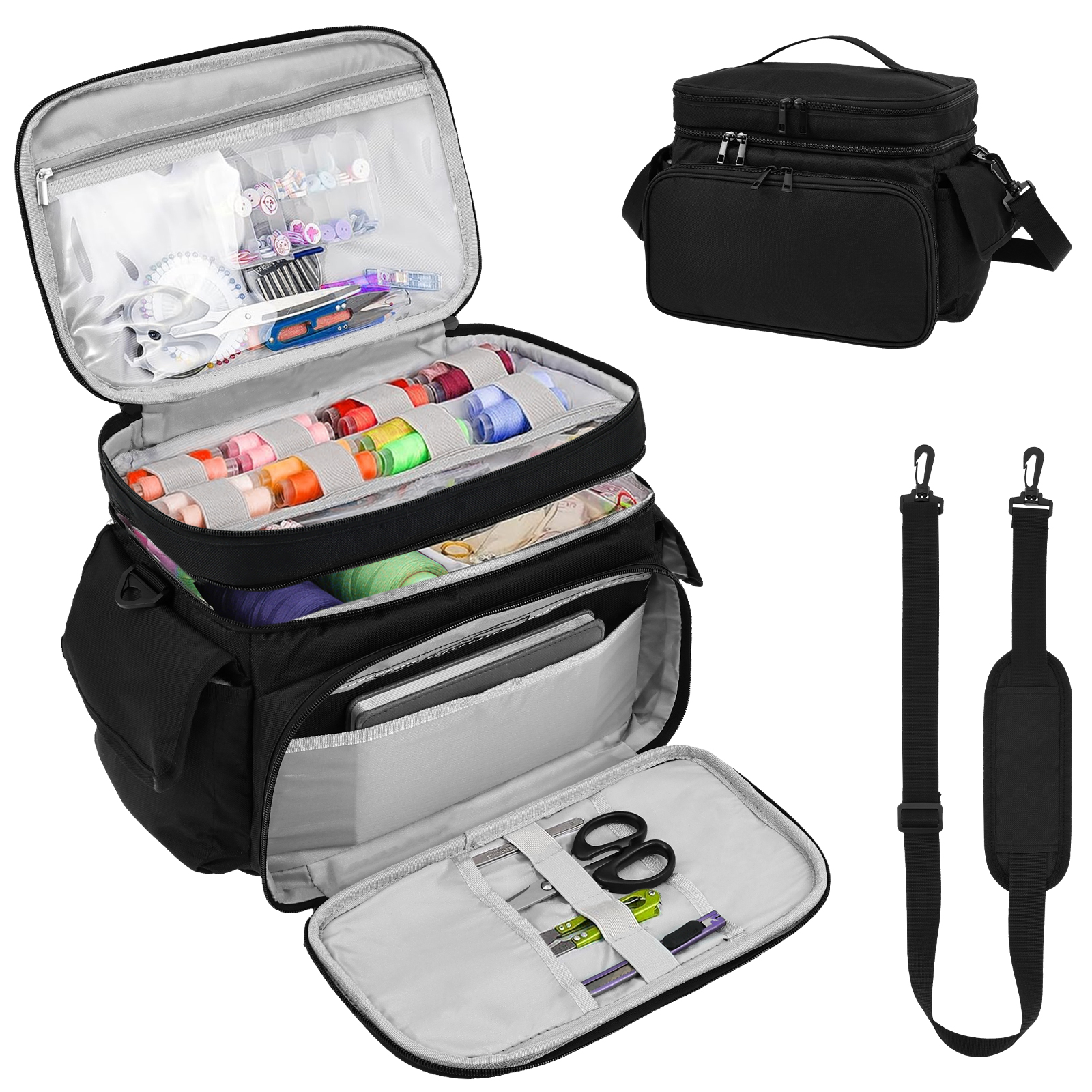 Large Sewing Bag Wool Knitting - Embroidery Thread Yarn のレビューと価格
