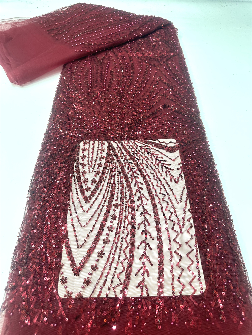 African Sequins Beaded Lace Fa - Embroidery Gradient のレビューと価格