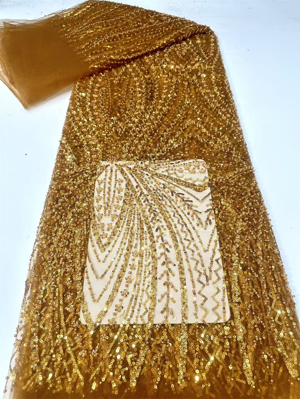 African Sequins Beaded Lace Fa - Embroidery Gradient のレビューと価格