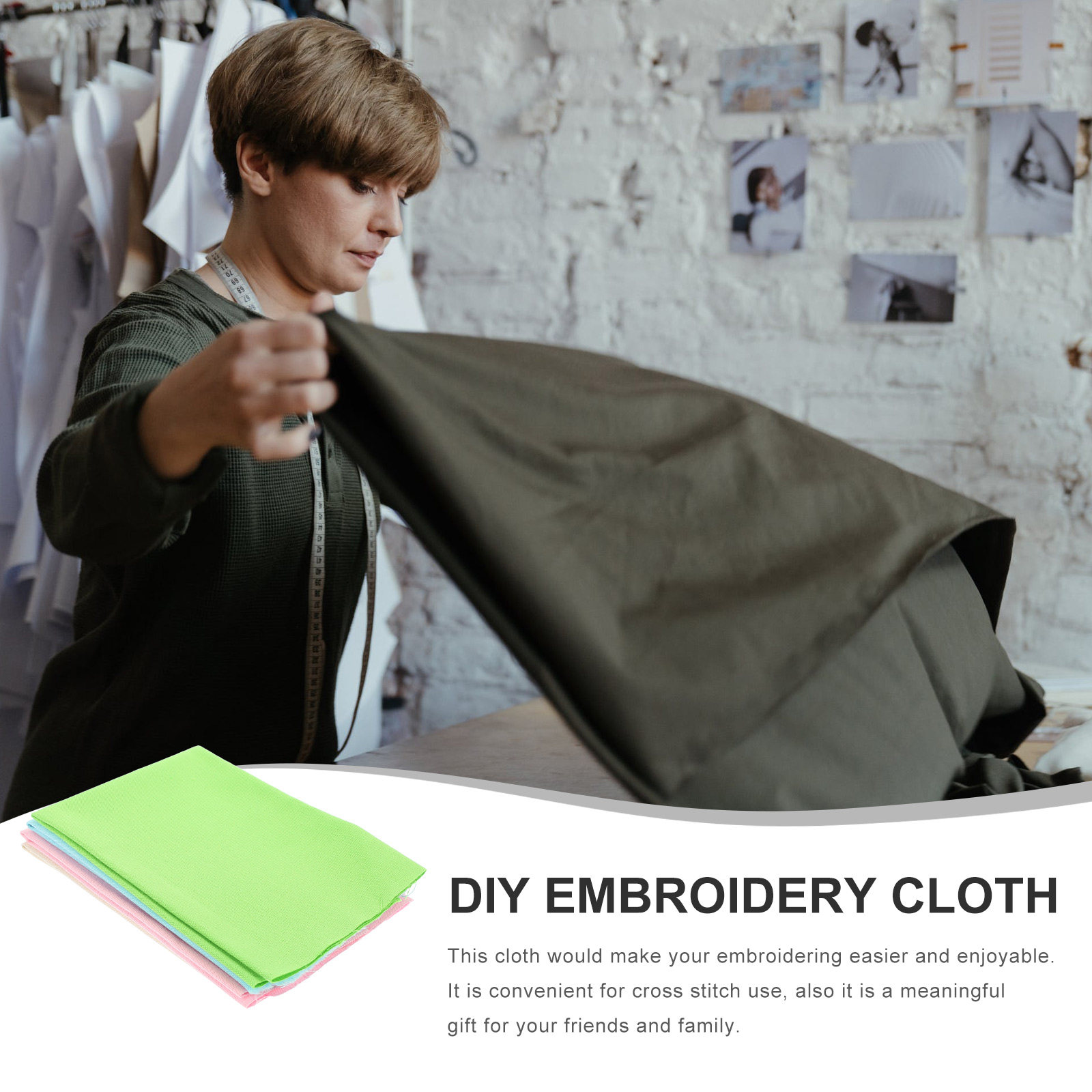 4Pcs DIY Embroidery Fabric Cot - Embroidery Cloth のレビューと価格