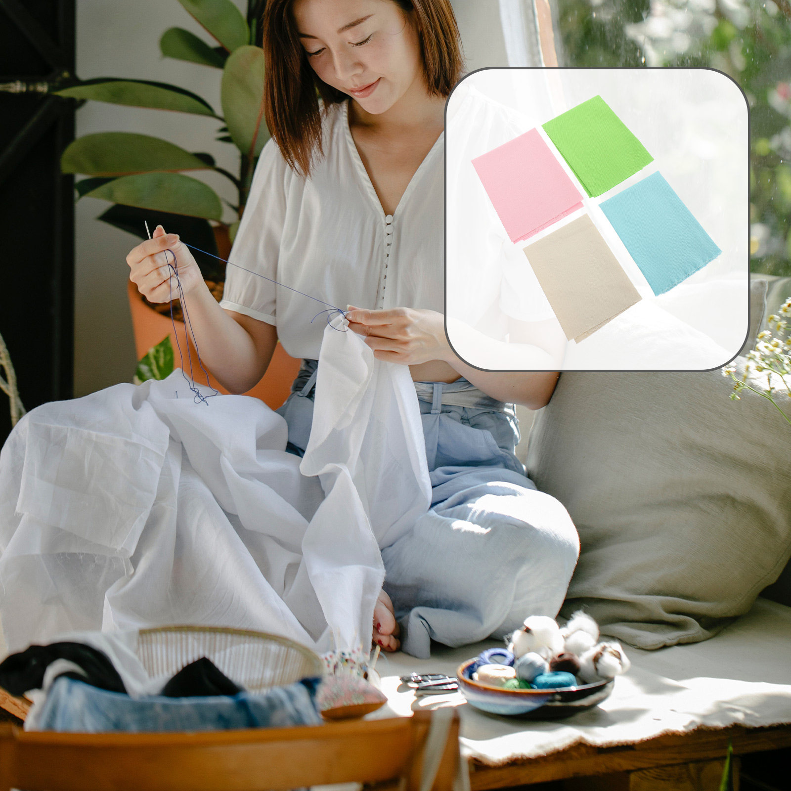 4Pcs DIY Embroidery Fabric Cot - Embroidery Cloth のレビューと価格