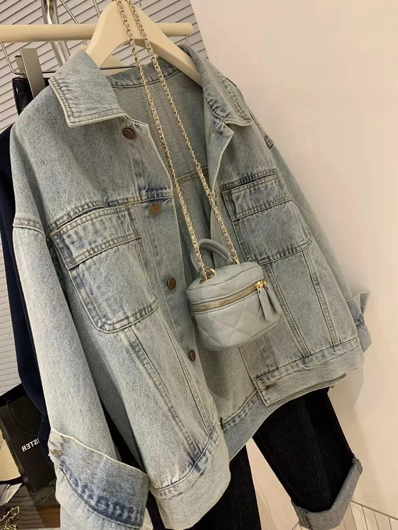 Denim Coat Women Y2k Spring Au - Embroidery Gothic のレビューと価格