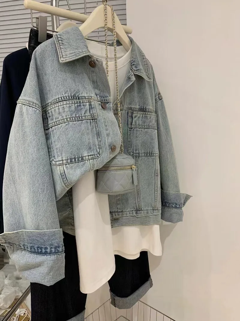 Denim Coat Women Y2k Spring Au - Embroidery Gothic のレビューと価格