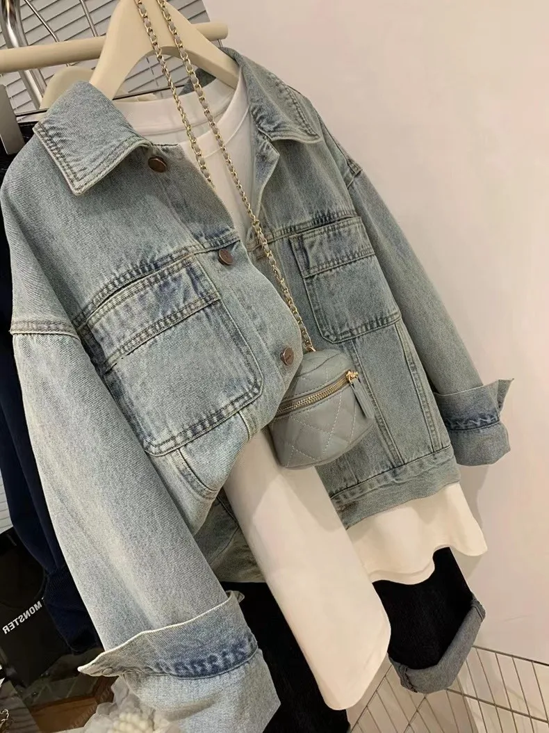Denim Coat Women Y2k Spring Au - Embroidery Gothic のレビューと価格