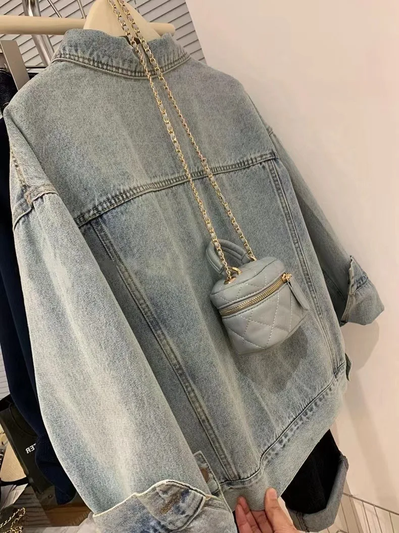 Denim Coat Women Y2k Spring Au - Embroidery Gothic のレビューと価格