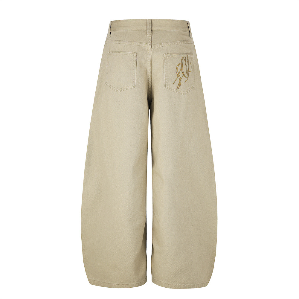 MWJLPWQ Loose-Fitting Curved-L - Embroidery Unique Design のレビューと価格