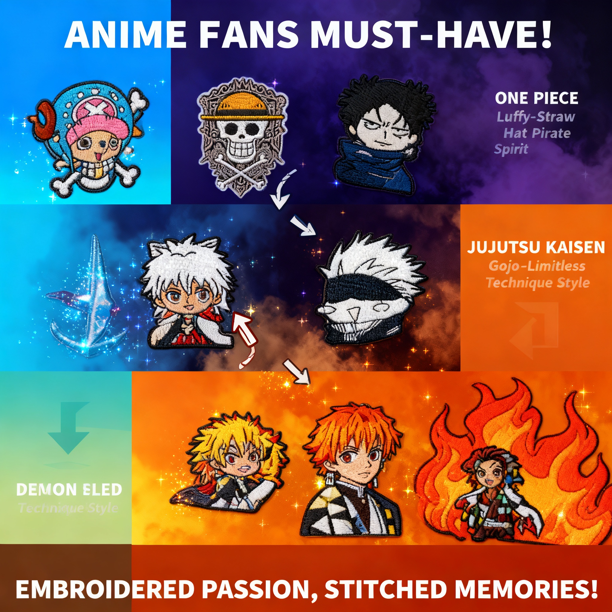 Anime Embroidery Patches for C - Embroidery Cloth のレビューと価格