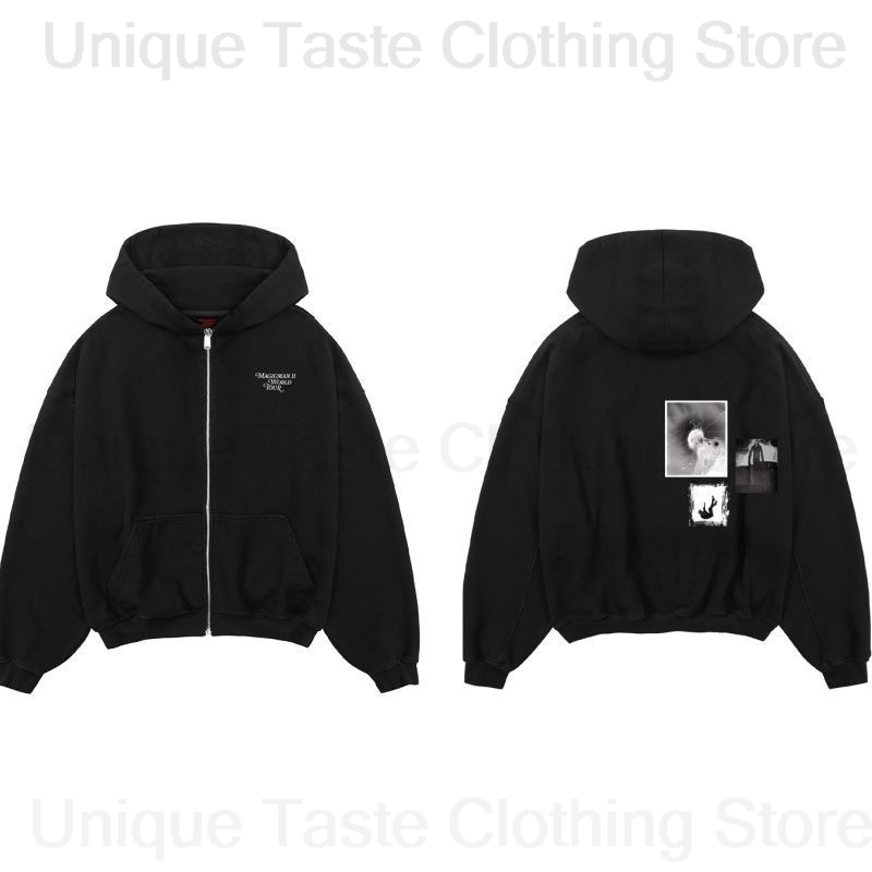 Jackson Wang MAGICMAN 2 Same Z - Embroidery Zip Up Hoodie のレビューと価格