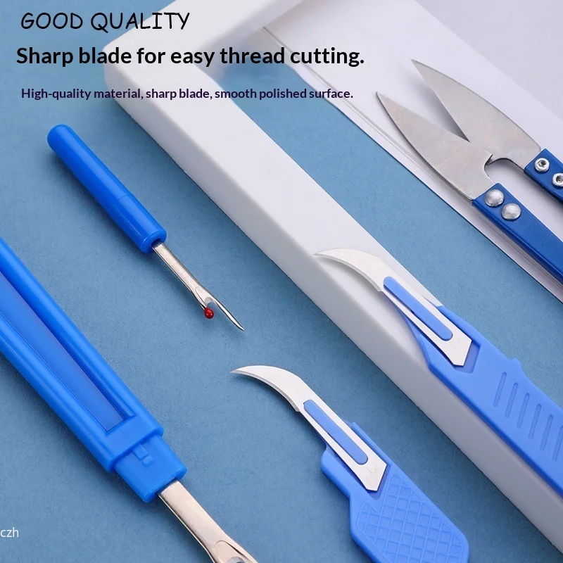 5Pcs Blue Sewing Ripper Kit wi - Embroidery Removal Tool のレビューと価格