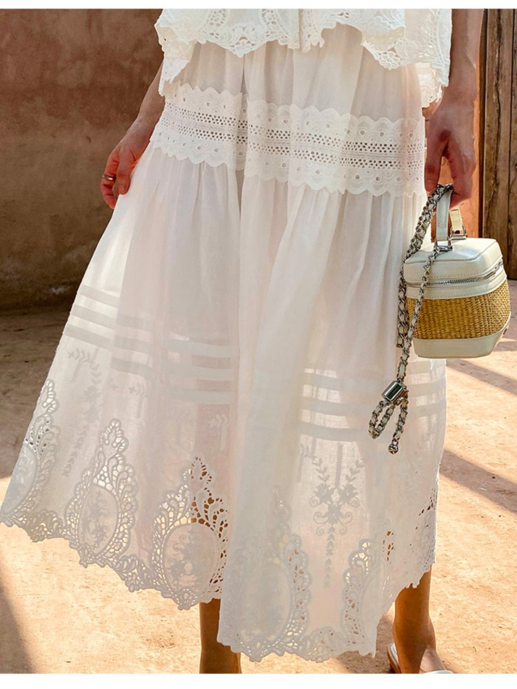 Bohemian White Square-neck Ves - Embroidery Vest のレビューと価格