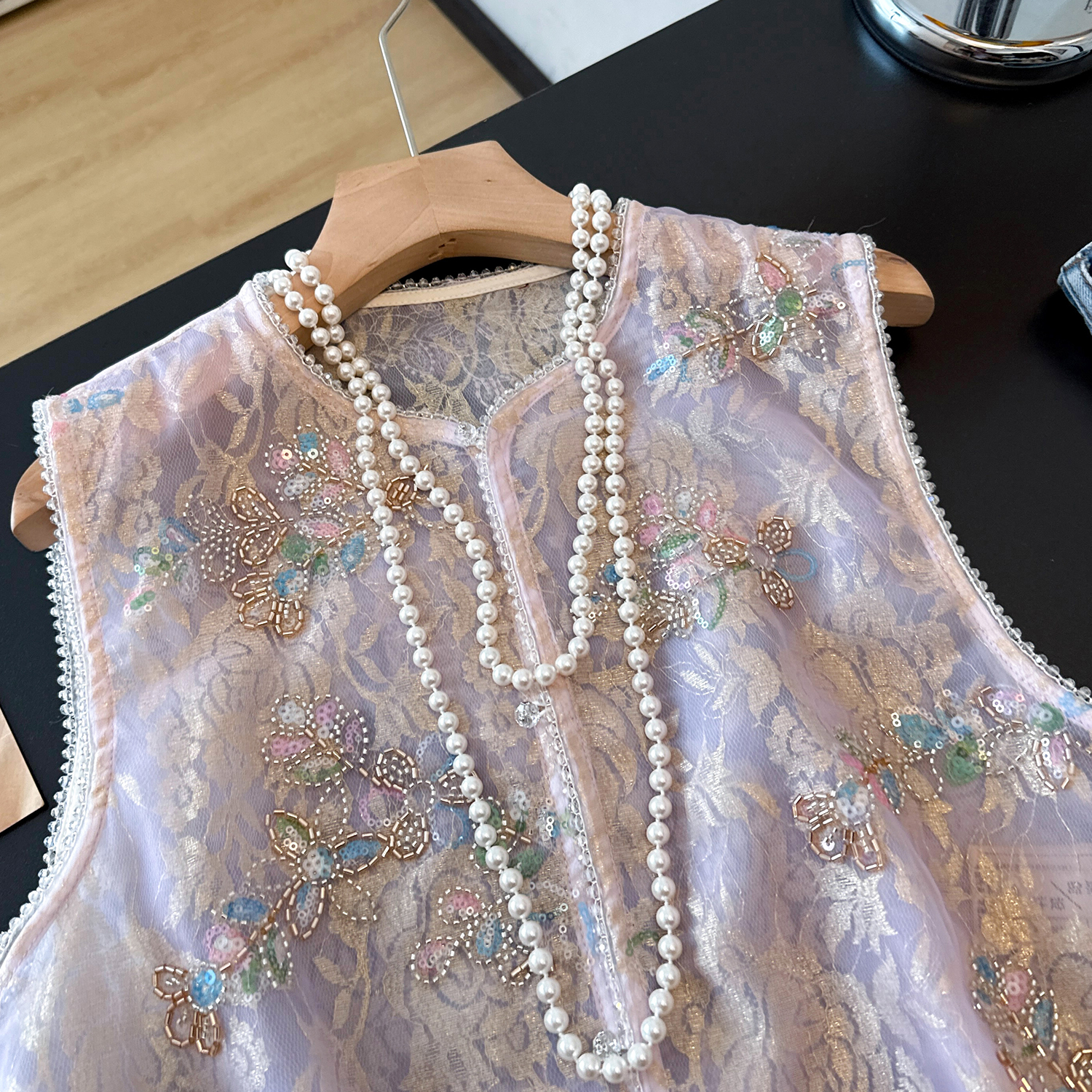 New Chinese Style Heavy Embroi - Embroidery Vest のレビューと価格