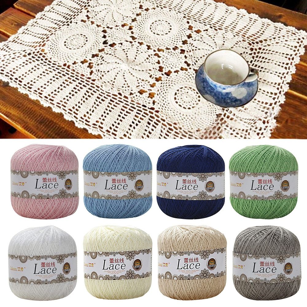 50g/Ball Soft Cotton Lace Yarn - Embroidery Thread Yarn のレビューと価格