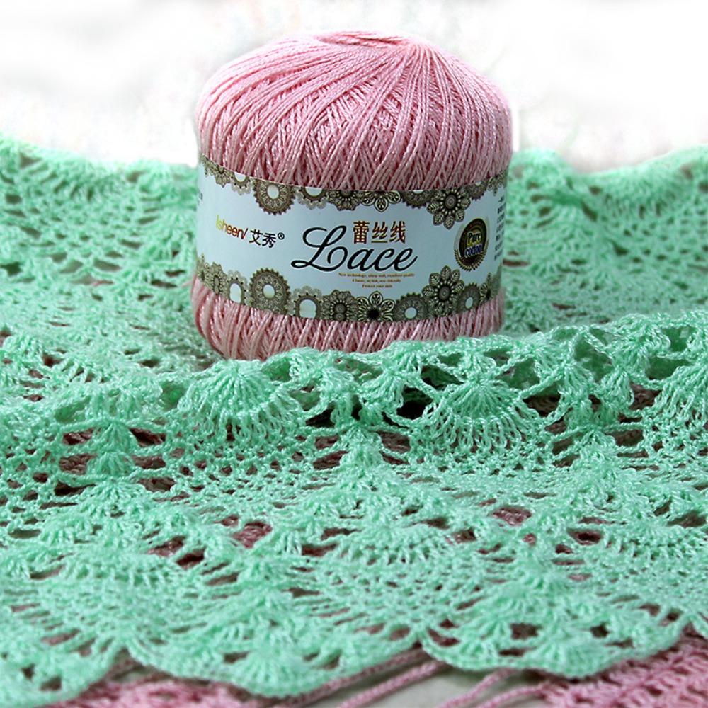 50g/Ball Soft Cotton Lace Yarn - Embroidery Thread Yarn のレビューと価格