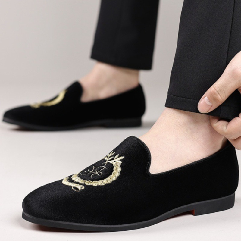 Luxury Designer Loafers Suede  - Embroidery On Leather のレビューと価格
