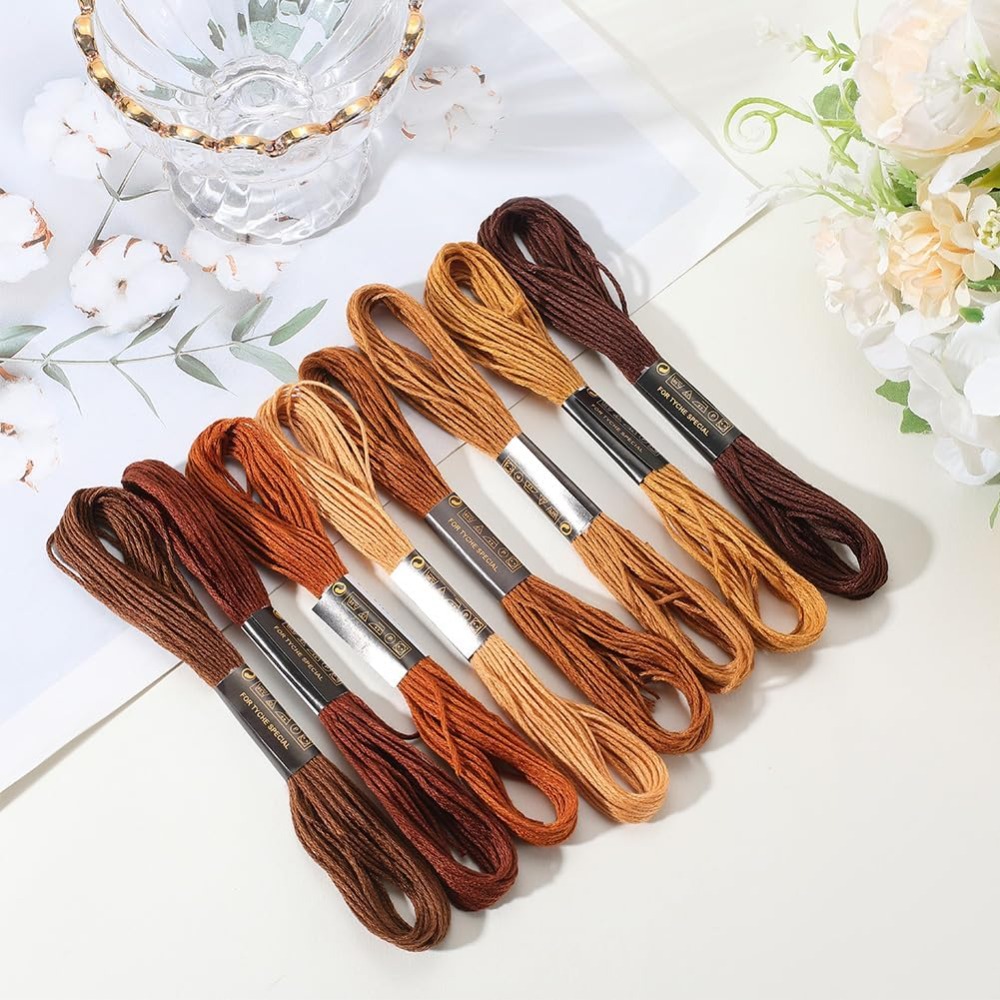 8 Skeins 6 Strands Brown Embro - Embroidery Gradient のレビューと価格