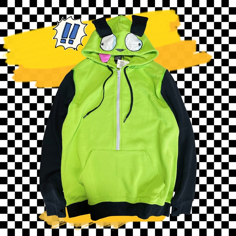 Anime Invader Cosplay Costume  - Embroidery Zip Up Hoodie のレビューと価格