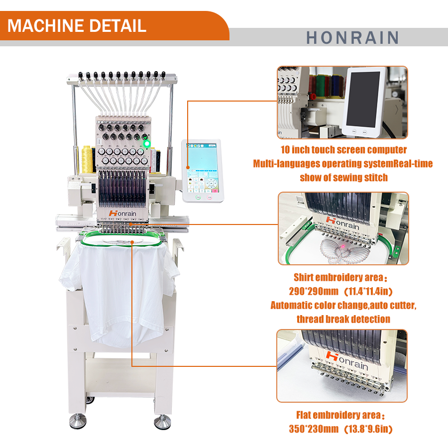 Factory Price Computerized Emb - Embroidery Hat Machine のレビューと価格