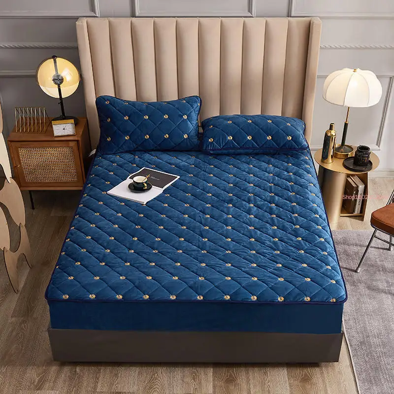 Embroidery Mattress Cover Thic - Embroidery Quilt Cover のレビューと価格