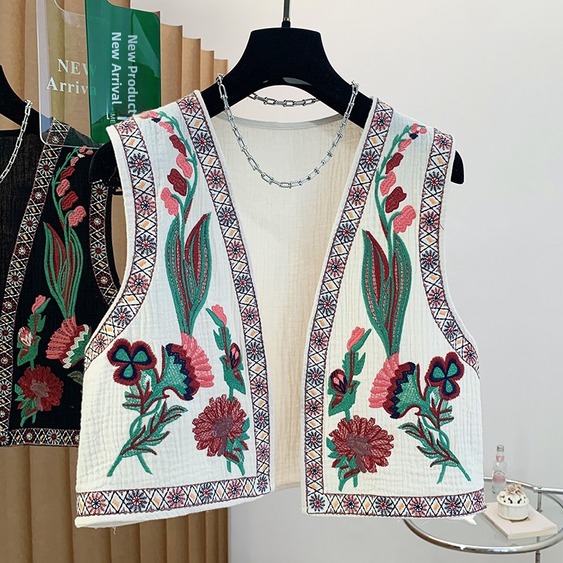 Spring Summer New Bohemian Eth - Embroidery Vest のレビューと価格