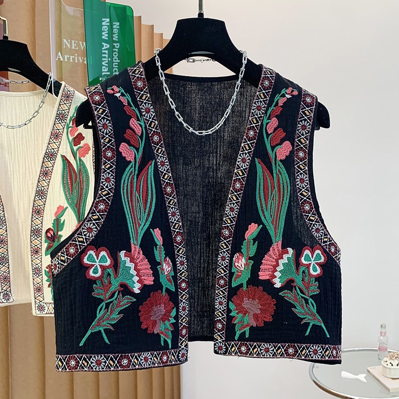 Spring Summer New Bohemian Eth - Embroidery Vest のレビューと価格