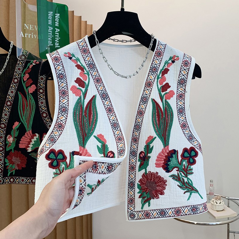 Spring Summer New Bohemian Eth - Embroidery Vest のレビューと価格