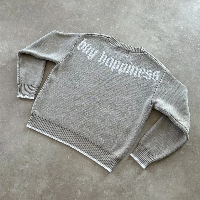 Harajuku Casual gold Sweaters  - Embroidery Gothic のレビューと価格