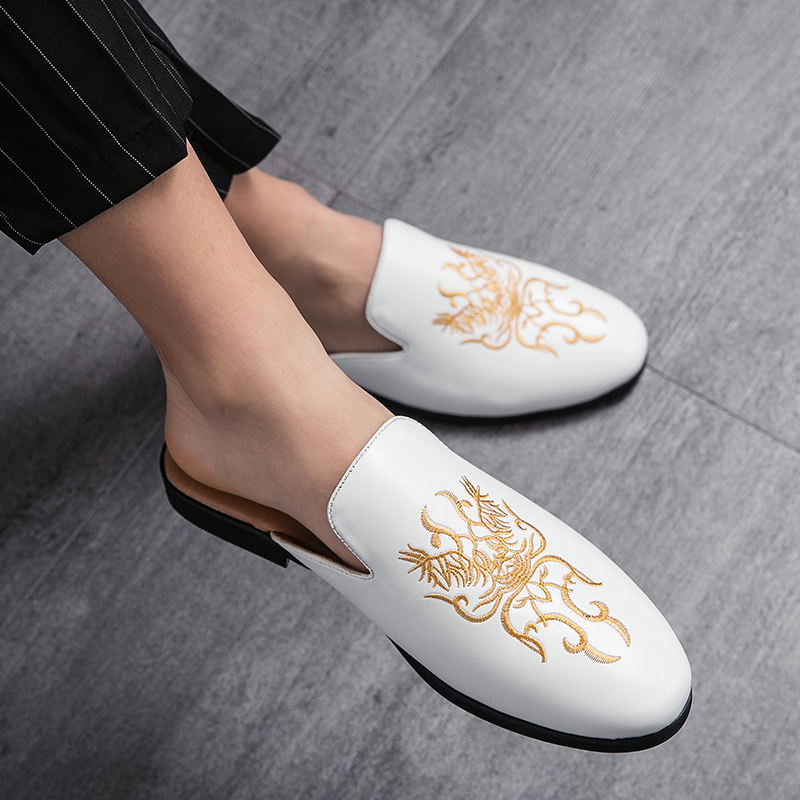 Summer Embroidery Half Shoes F - Embroidery On Leather のレビューと価格