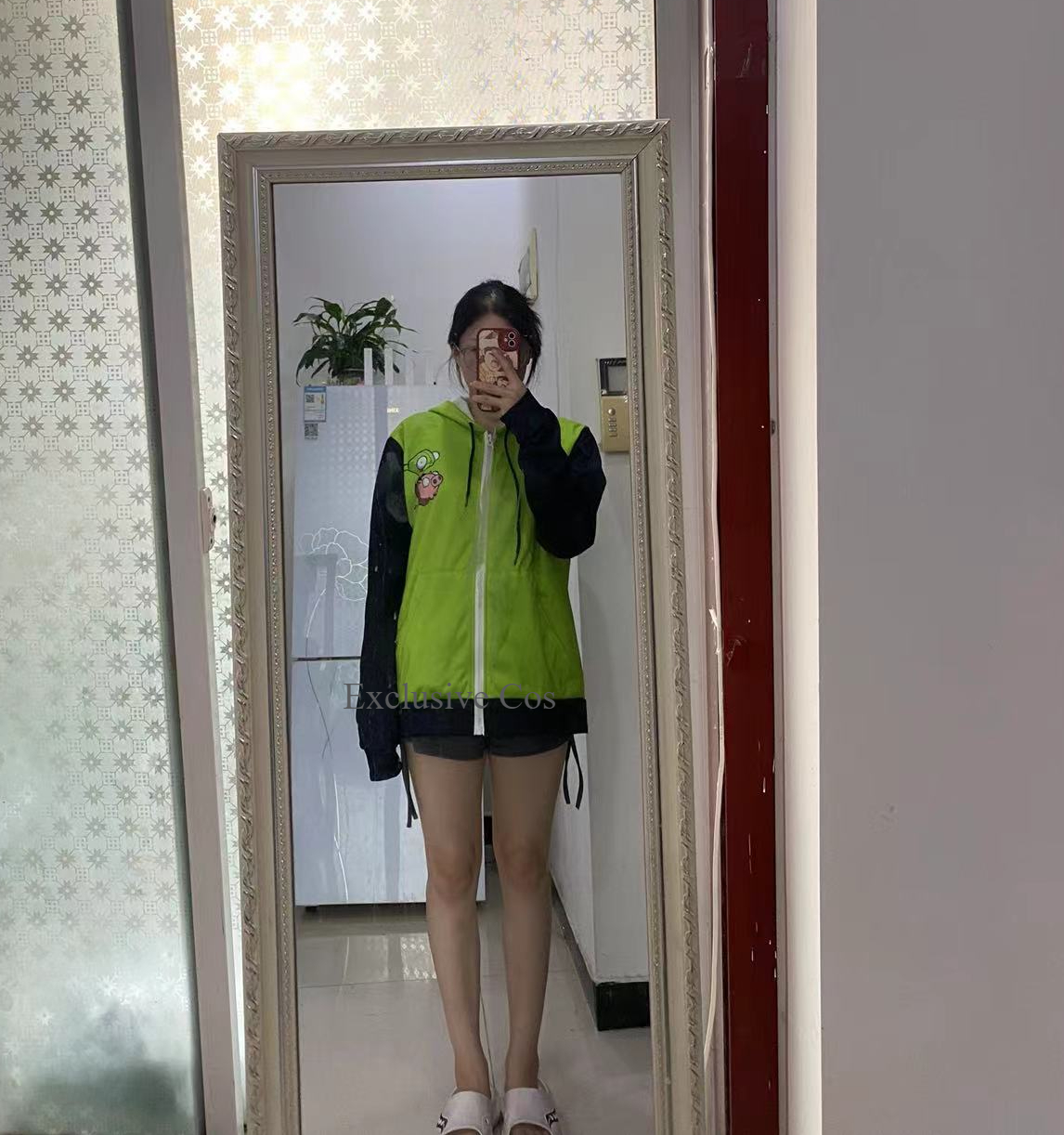 Anime Invader Cosplay Costume  - Embroidery Zip Up Hoodie のレビューと価格