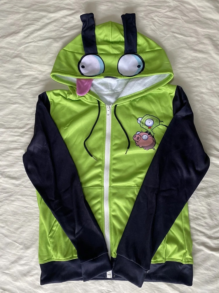 Anime Invader Cosplay Costume  - Embroidery Zip Up Hoodie のレビューと価格