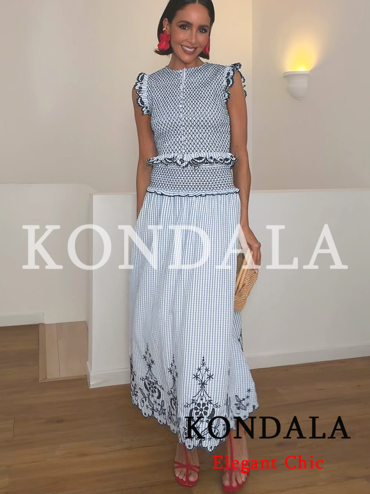 KONDALA Women Trendy Elegant E - Embroidery Vest のレビューと価格