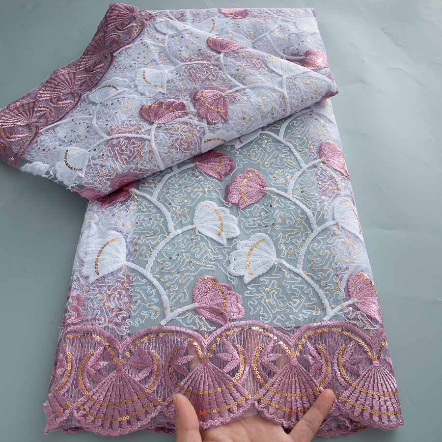 Blue African Lace Fabric 2025  - Embroidery Gradient のレビューと価格
