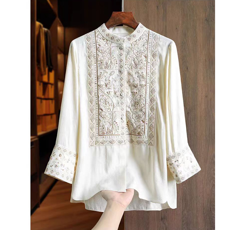 Summer Silk+Rayon Fabric New C - Embroidery Unique Design のレビューと価格